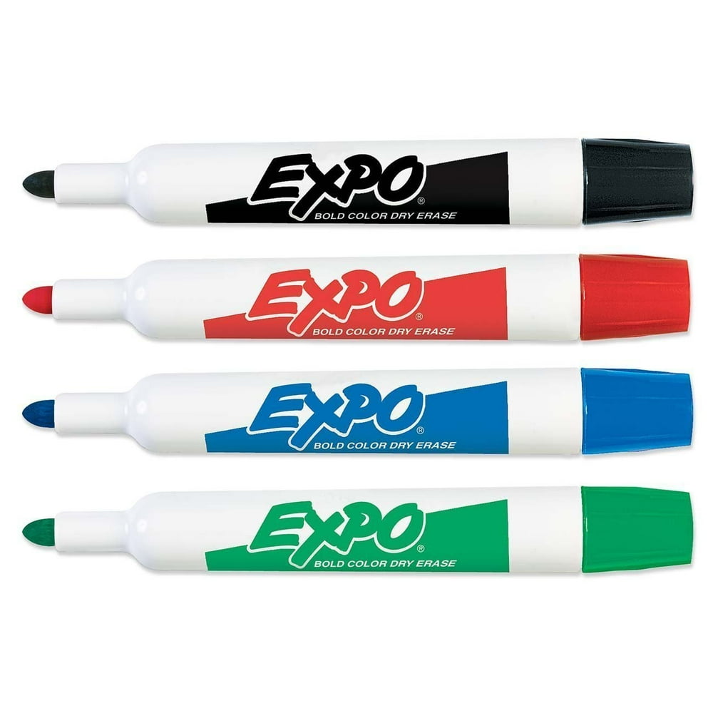 Buy Bulk Expo Original Bullet Tip Dry Erase Markers, 4 Colored Markers