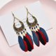 thumbnail image 4 of Pendientes de plumas de moda lunar, joyería 2 piezas, 4 of 5