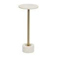 thumbnail image 2 of Sagebrook Home's Elegant Iron Marble Accent Table, 2 of 9