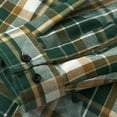 thumbnail image 3 of Purcolt Men's Flannel Printed Shirt Long Sleeve Oversized Button Down Casual Plaid Shirt, 3 of 8