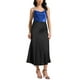 thumbnail image 2 of Falda Maxi de Satén para Mujer, Alta Cintura, Casual, Fiesta de Cóctel, Boda, Sirena, Larga, Negra, 2 of 6