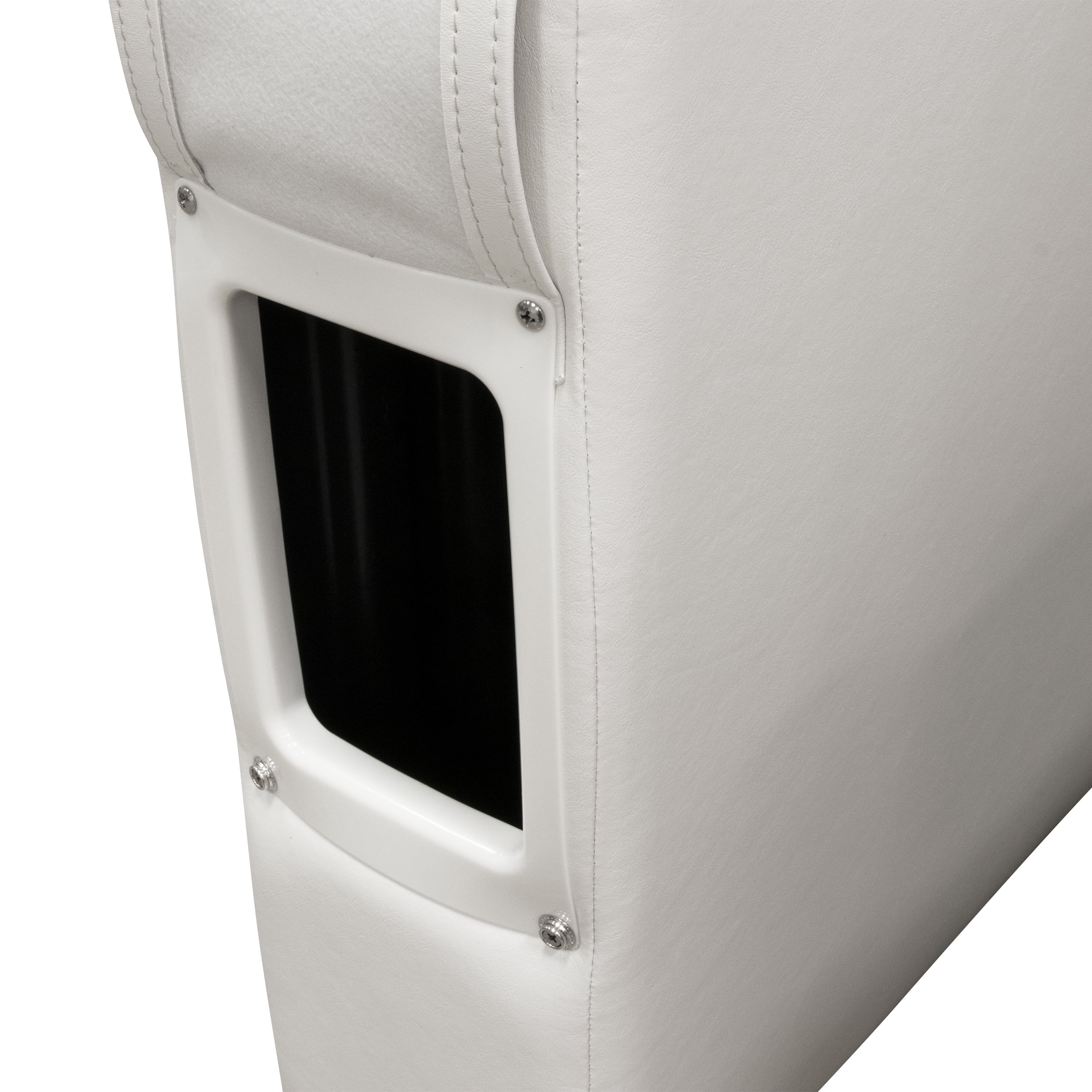 Wise DLX3009-204 DLX Series Pontoon Left Radius Arm Rest - Brite White