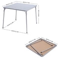 thumbnail image 4 of FurnitureR 34" Square Folding Card Table, Soft PVC Top for Puzzles, Dining & Parties, No Assembly, Grey, 4 of 10