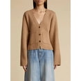 thumbnail image 3 of Solid V-neck Single Breasted Cardigan Women Long Sleeve Pockets Ruched Quilted Spliced Slim Jumper Fashion Highstreet Sweater, 3 of 7