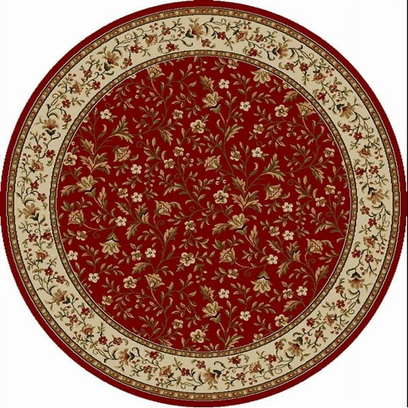 Radici Usa Como Area Rug 1593 Red Italian Bordered 8' x 8' Round
