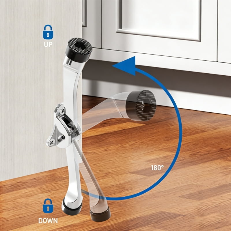 Durability Metal Door Stop Commercial Grade Foot Operated Door Stoppers for Noises Reduction and Wall Protecting