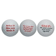 GBM Golf Golf Humor Golf Balls, 12 Pack, Solid Core, 352 Dimple Pattern, Made in USA