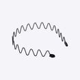 thumbnail image 1 of Luiryar Fashion Black Metal Waved Style Alice Sports Hairband Solid Men Women Unisex Hair Band 1Pcs Casual Adult Headwear 5 Styles, 1 of 3
