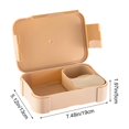 thumbnail image 3 of 3-Compartment Lunch Box - Reusable Meal Prep Container for & Adults, Leak-Proof Food Storage with Silicone Sealing Ring, Ideal for , Work, and Picnics - Dishwasher Safe Bento Box Khaki, 3 of 6