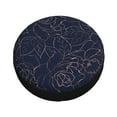 thumbnail image 3 of Balery Copper-Gold Gloss Outline Navy Dark Bluetire Cover Waterproof Dust-Proof, Universal Spare Wheel Tire Cover For Trailer, Rv, Suv Truck And Vehicle Camper Accessories-15 Inch, 3 of 9