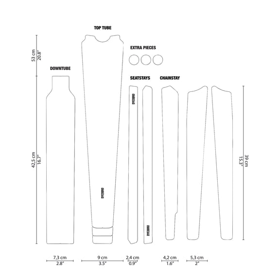 DYEDBRO Gravel Frame Protection - Clear White Matte