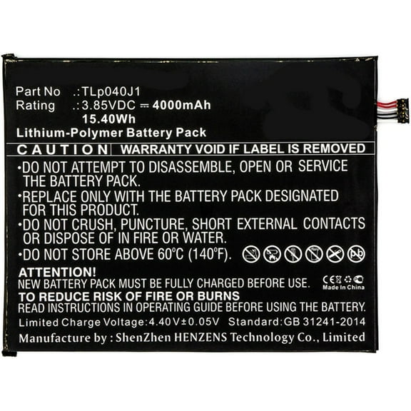 Batteries N Accessories BNA-WB-P8642 Tablets Battery - Li-Pol, 3.85V, 4000mAh, Ultra High Capacity Battery - Replacement for Alcatel TLp040J1 Battery