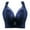 Blue, variant on WREESH Push-Up Bra Full-Figure Bra Women Comfortable Breast Casual Bra Underwear Elegant Lace Large Size Bra Underwear Black