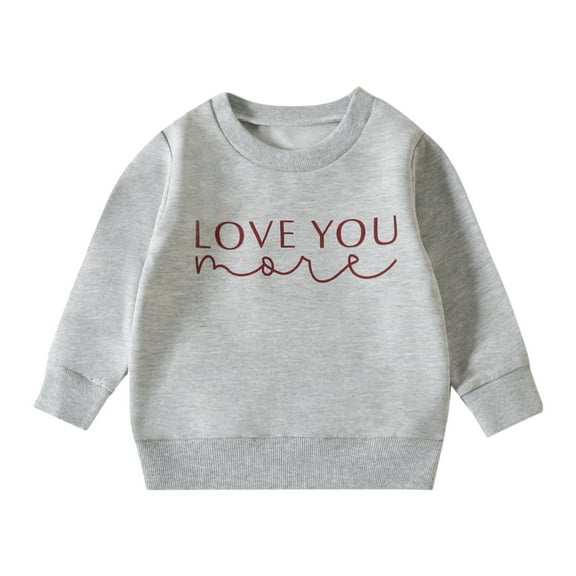 NOKIO Baby Girl Valentine's Day Pullover Tops Love Print Long Sleeve Pullover Sweatshirt Fall Winter Toddler Chlidren Unisex Spring Fall Valentine's Day Print Long Sleeve Hoodie Sweatshirt