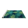 thumbnail image 2 of Ahgly Company Machine Washable Indoor Rectangle Abstract Turquoise Blue Modern Area Rugs, 5' x 7', 2 of 4