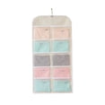 thumbnail image 4 of Wovilon 510 Non-Woven Double-Sided Storage Bag Washable Wardrobe Multi-Pocket Bra Hanging Bag Door Rear Socks Storage Bag, 4 of 5