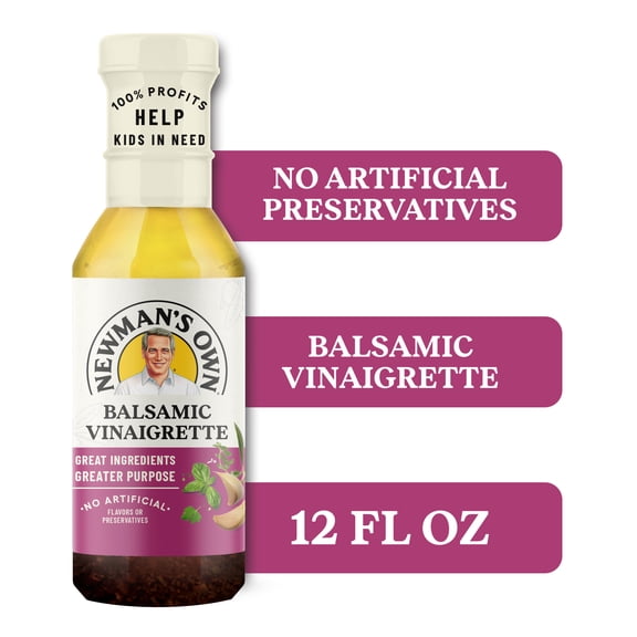 Newman's Own Balsamic Vinaigrette Salad Dressing and Marinade, 12 fl oz