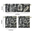 thumbnail image 6 of Kitchen Food Cooking Chef 3-Piece Kitchen Curtains Set Kitchen Curtains Sets with Valance for Windows Rod Pocket Machine Washable Kitchen Decor Decorations (54"x18"+2x27.5"x24"), 6 of 6
