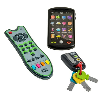 Kidz Delight Tech Set Trio - Phone, Remote and Keys Recommended for Toddlers Ages 18 Months and up