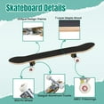 thumbnail image 4 of 31'' Complete Skateboard 7 Layer Canadian Maple Double Kick Deck Skateboards Skate Board for Beginner Adult Gifts, 4 of 5