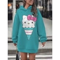 thumbnail image 1 of Nueva falda con capucha cómoda para mujer de otoño e invierno, sudadera holgada informal con estampado de Hello Kitty, estilo retro callejero para juegos de rol, 1 of 1