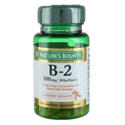 Nature's Bounty Vitamin B-2 100 mg, 100 Coated Tablets