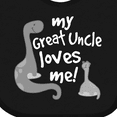thumbnail image 4 of Inktastic My Great Uncle Loves Me Dinosaur Boys Baby Bib, 4 of 4