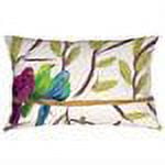 Manual Climaweave Indoor/Outdoor Decorative Throw Pillow, 18 X 13-Inch, Flocked Together Songbirds
