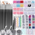 thumbnail image 1 of Set de pinceles para uñas Fandamei Nail Art Kits para principiantes, 1 of 7