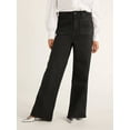 thumbnail image 2 of Free Assembly's Women's and Women's Plus Wide Leg Jeans with Patch Pockets, 30", 32", and 34" Inseams, Sizes 0-28, 2 of 9