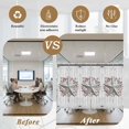 thumbnail image 6 of Texas Star Retro Window Privacy Film, Vintage White Wooden Berry Static Cling UV Sun Blocking Tint Film Heat Control Windows Films for Bedroom Bathroom, Window Stickers 17.7"x39.3", 6 of 8