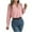 Pink-03, variant on Women's Triple V Neck Blouse Casual Long Sleeve Tops Dressy Office Work Shirt
