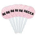 thumbnail image 1 of Becca Cupcake Picks Toppers - Set of 6 - Pink Speckles, 1 of 1