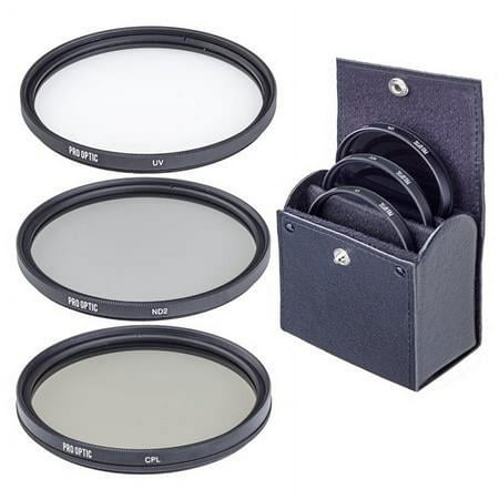 Image of 55mm Digital Essentials Filter Kit with Ultra Violet (UV) Circular Polarizer and Neutral Density 2 (ND2) Filters with Pouch