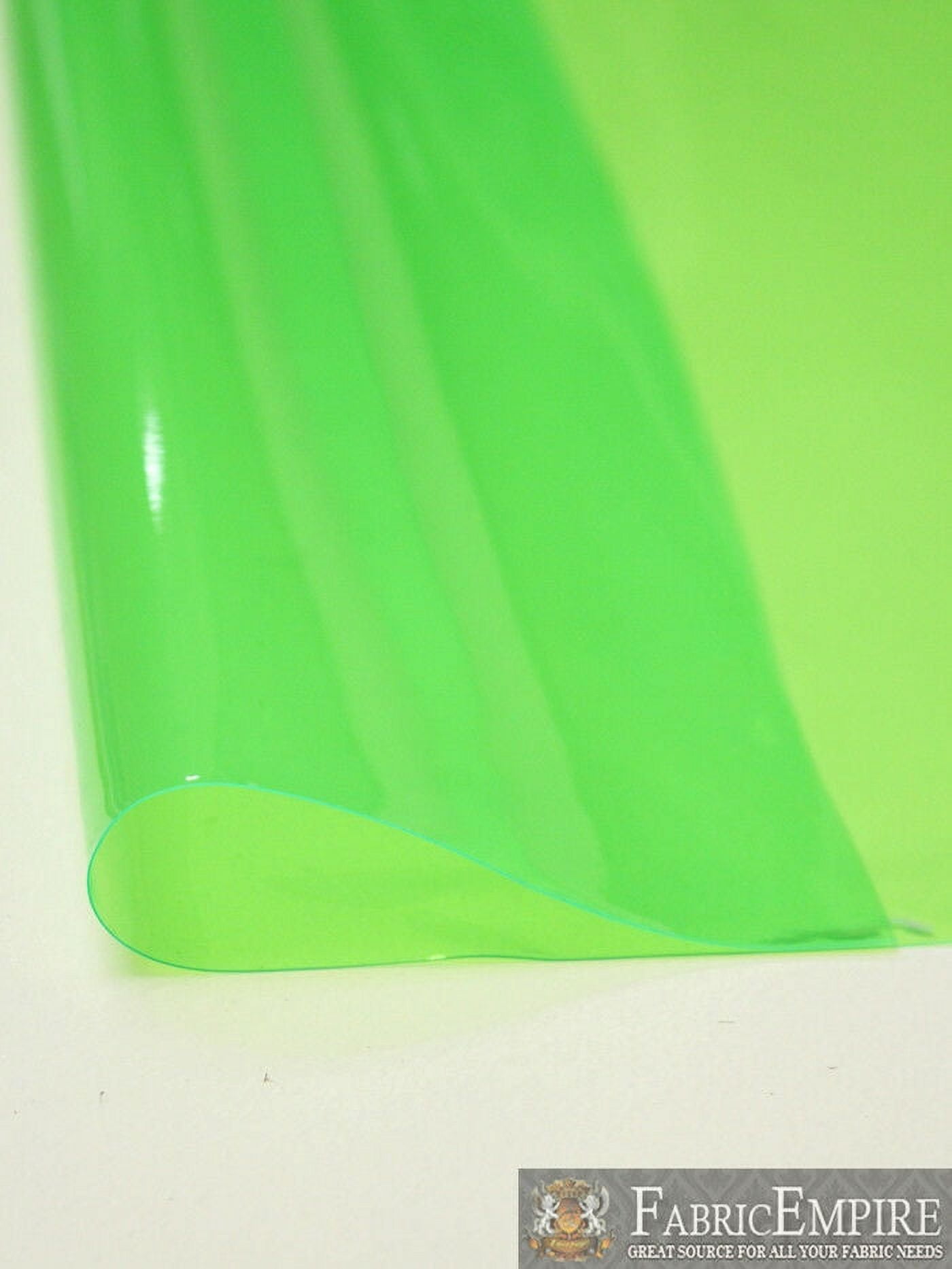 30 Gauge Green Tinted Plastic Vinyl Fabric 48" Wide Sold By The Yard