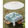 thumbnail image 3 of Turquoise Grey Ombre Outdoor Tablecloth with Umbrella Hole, Modern Abstract Art Gradient Spillproof Waterproof Outdoor Table Cover, Patio Tablecloths for Party/Garden/Picnic, Square 54"x54", 3 of 9