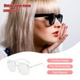 thumbnail image 5 of Optical Glasses Black Rimmed Spectacles Hip-hop Fashionable UV Protection Large-frame Clothing Accessories for Eyes Protection Transparent White, 5 of 5