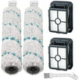 thumbnail image 2 of Replacement brush heads and filters for Bissell CrossWave Max 2554 2590 2593 2596 and HydroSteam Plus 35151 3515 35152 3513 3518 vacuum cleaners, 2-pack, 2 of 10