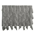 thumbnail image 5 of Sweet Home Collection  Grey Vertical Ruffled Waterfall Valance and Curtain Tiers 36" tier pair, 5 of 5