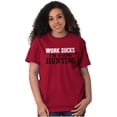 thumbnail image 3 of Work Sucks Going Hunting Funny Plus Size Crewneck Graphic Tee Shirt Brisco Brands 3X, 3 of 5