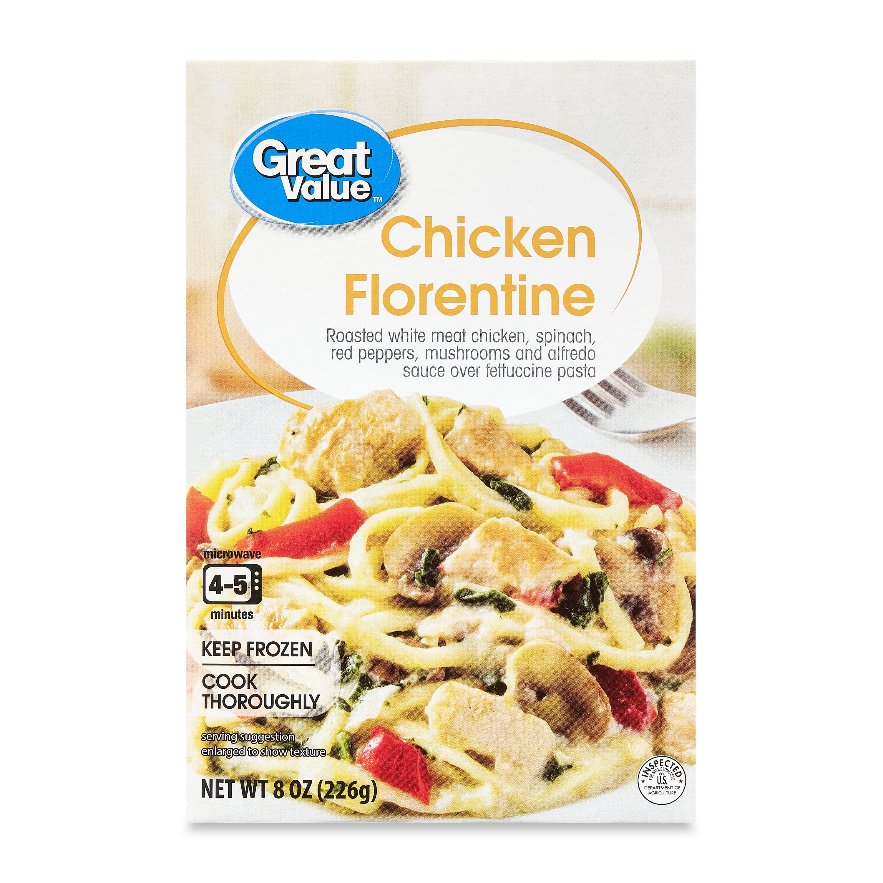 Great Value Chicken Florentine Pasta, 8 oz