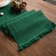 thumbnail image 5 of Bandera de mesa de color verde sólido tejido de material natural para festivales americanos, 5 of 6