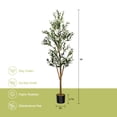 thumbnail image 4 of 6ft Artificial Olive Tree, 6 Feet Tall Faux Olive Tree, Potted Fake Plants with Realistic Branches and Lush Leaves for Home Indoor Decor, 4 of 8