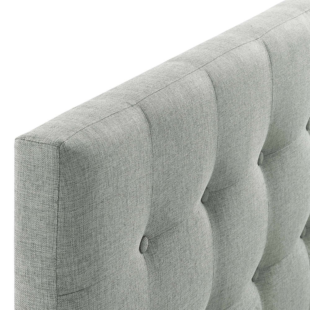Modway Emily Tufted Button Headboard, King, Gray