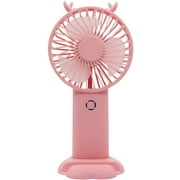Portable Personal Fan, SAYTAY Rechargeable 5000mAh Battery 7-24 Hours Work Time 5 Speed Mini Handheld/Desktop Fan with Phone Holder Base for Outdoor Travel Office Room Household (White)