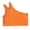 Orange, variant on Toddler Baby Girls Dance Tank Top One Shoulder Racerback Crop Shirts Vest Summer Casual Solid Sleeveless Sports Clothes