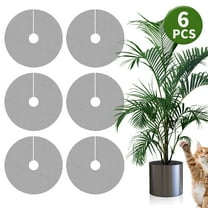 Plant Pot Grids - Cuttable Soil Covers for Indoor/Outdoor Potted Plants,Animal Protection for Garden Pots,11.8 inch,6 Pcs