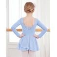 thumbnail image 3 of Arshiner Kids Girls Classic Long Sleeve Leotard Dance Ballet Dress, 3 of 6