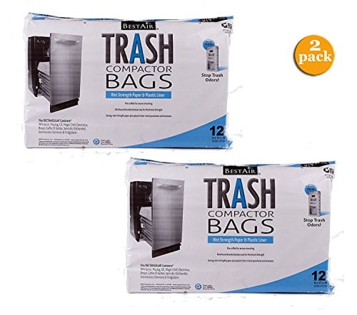 Broan 1006 Compactor Trash Bags for 12" Models 12 Pack Part # 93620008 