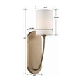 thumbnail image 4 of PRE-461-VG Crystorama Lighting Preston - One Light Wall Mount In Classic Style - 4.5 Inches Wide By 17 Inches High, 4 of 8